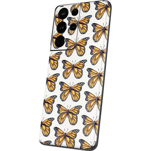 Cat Coq Monarch Butterflies Galaxy S21 Ultra 5G Skin